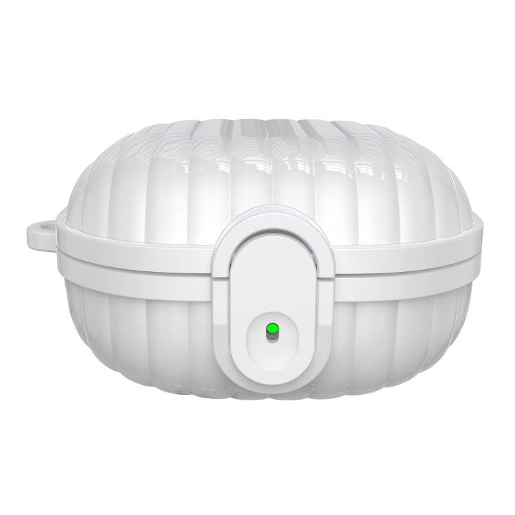 For Samsung Galaxy Buds2 Shell Look Earbuds Box Protective Case with Security Lock(White) - free shipping - PMC Jewellery - Order now!