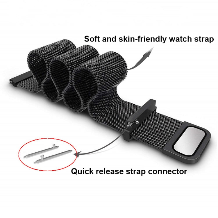 For Garmin Lily 2 14mm Milan Stainless Steel Watch Band(Black) - free shipping - PMc TechLife - Order now!