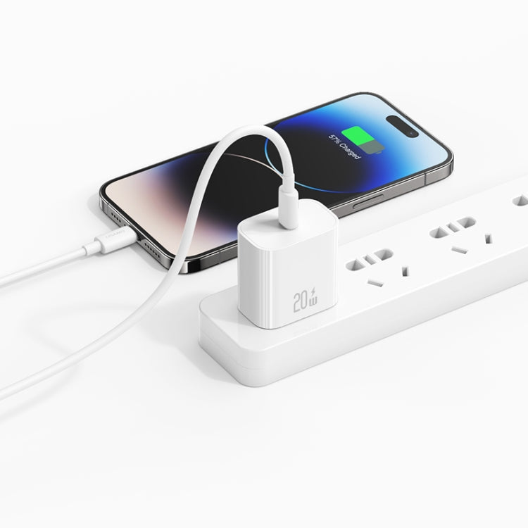 USAMS CC228 20W Fast Charging Charger Set, USB-C / Type-C to 8 Pin(US Plug) - Multifunction Charger by USAMS | Online Shopping South Africa | PMC Jewellery | Buy Now Pay Later Mobicred