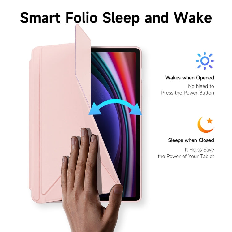 For Samsung Galaxy Tab S10+ DUX DUCIS Magi Series Smart Leather Tablet Case(Pink) - Tab S10+ Cases by DUX DUCIS | Online Shopping South Africa | PMC Jewellery | Buy Now Pay Later Mobicred