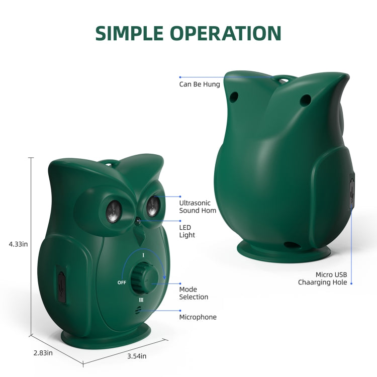 K16 Dual Ultrasonic Bark Stopper Dog Training Device(Green) - Training Aids by PMC TechLife | Online Shopping South Africa | PMC TechLife | Buy Now Pay Later Mobicred