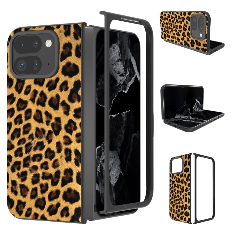 For Google Pixel 9 Pro Fold Black Frame Leopard Full Coverage Phone Case(Leopard Print) - Google Cases by PMC TechLife | Online Shopping South Africa | PMC TechLife | Buy Now Pay Later Mobicred