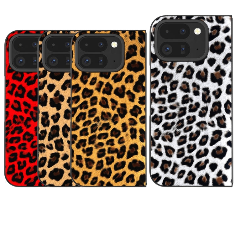 For Google Pixel 9 Pro Fold Black Frame Leopard Full Coverage Phone Case(Golden Leopard) - Google Cases by PMC Jewellery | Online Shopping South Africa | PMC Jewellery | Buy Now Pay Later Mobicred