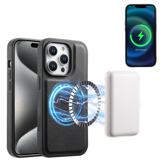 For iPhone 15 Pro Max Denior A13 Skin Feel MagSafe Phone Case(Black) - iPhone 15 Pro Max Cases by Denior | Online Shopping South Africa | PMC Jewellery | Buy Now Pay Later Mobicred