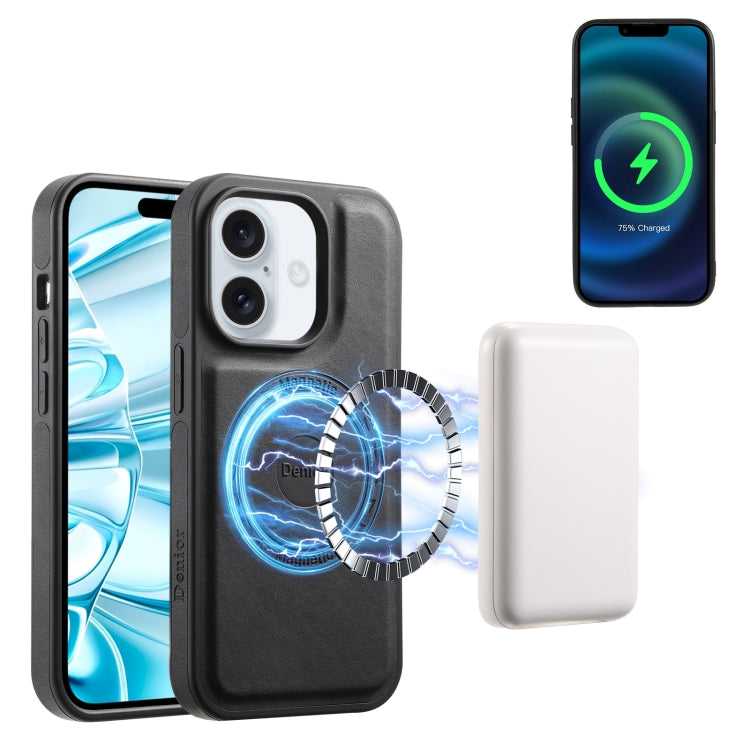 For iPhone 16 Denior A13 Skin Feel MagSafe Phone Case(Black) - iPhone 16 Cases by Denior | Online Shopping South Africa | PMC Jewellery | Buy Now Pay Later Mobicred