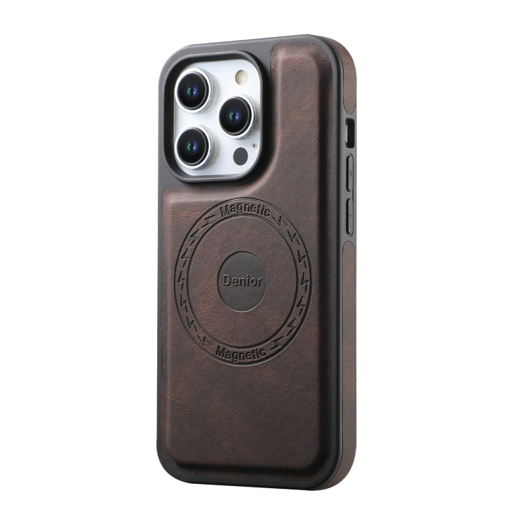 For iPhone 16 Plus Denior A13 Skin Feel MagSafe Phone Case(Brown) - iPhone 16 Plus Cases by Denior | Online Shopping South Africa | PMC Jewellery | Buy Now Pay Later Mobicred