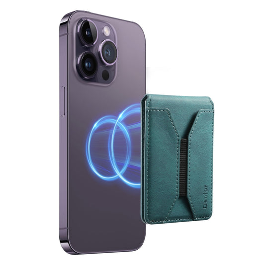 Denior V11 VV MagSafe Magnetic Phone PU Card Sleeve(Blue) - Others Accessories by Denior | Online Shopping South Africa | PMC Jewellery | Buy Now Pay Later Mobicred