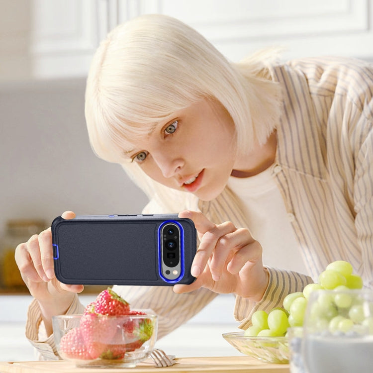 For Google Pixel 9 Pro Life Waterproof Rugged PC + Silicone Phone Case(Dark Blue + Royal Blue) - Google Cases by PMC TechLife | Online Shopping South Africa | PMC TechLife | Buy Now Pay Later Mobicred
