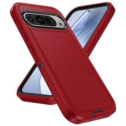 For Google Pixel 9 Life Waterproof Rugged PC + Silicone Phone Case(Red + Black) - Google Cases by PMC Jewellery | Online Shopping South Africa | PMC Jewellery | Buy Now Pay Later Mobicred