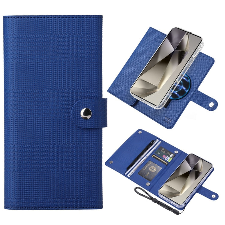 For Samsung Galaxy S24 Ultra 5G ViLi GHB-C Series RFID MagSafe Magnetic Flip Leather Phone Case(Blue) - Galaxy S24 Ultra 5G Cases by ViLi | Online Shopping South Africa | PMC Jewellery | Buy Now Pay Later Mobicred