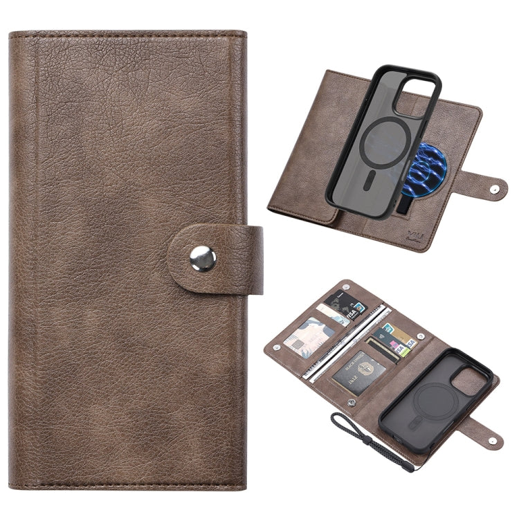 For iPhone 16 Pro ViLi GVA Series MagSafe Magnetic RFID Leather Phone Case(Coffee) - iPhone 16 Pro Cases by ViLi | Online Shopping South Africa | PMC TechLife | Buy Now Pay Later Mobicred