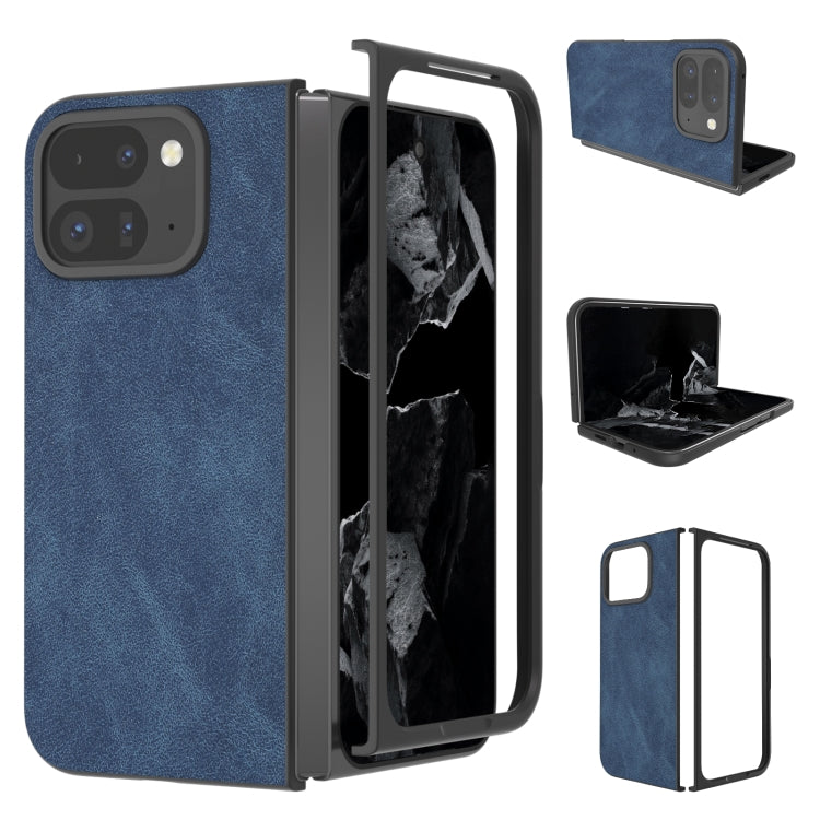 For Google Pixel 9 Pro Fold Black Frame PU Leather Full Coverage Phone Case(Blue) - free shipping - PMC TechLife - Order now!