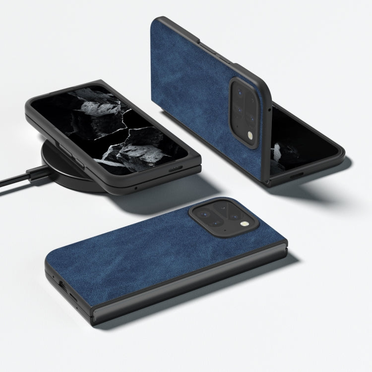 For Google Pixel 9 Pro Fold Black Frame PU Leather Full Coverage Phone Case(Blue) - free shipping - PMC TechLife - Order now!