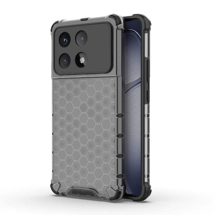 For Redmi K70 Ultra 5G Global Honeycomb Shockproof Phone Case(Black) - Xiaomi Cases by PMC Jewellery | Online Shopping South Africa | PMC Jewellery | Buy Now Pay Later Mobicred