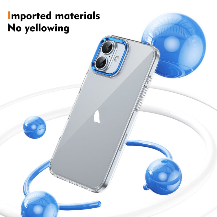 For iPhone 16 Plus Ice Feel HD Transparent PC Full Coverage Phone Case(Blue) - iPhone 16 Plus Cases by PMC Jewellery | Online Shopping South Africa | PMC Jewellery | Buy Now Pay Later Mobicred