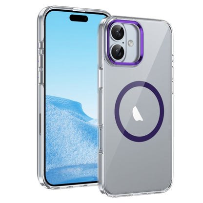 For iPhone 16 Plus Ice Feel HD Transparent MagSafe PC Full Coverage Phone Case(Purple) - iPhone 16 Plus Cases by PMC Jewellery | Online Shopping South Africa | PMC Jewellery | Buy Now Pay Later Mobicred