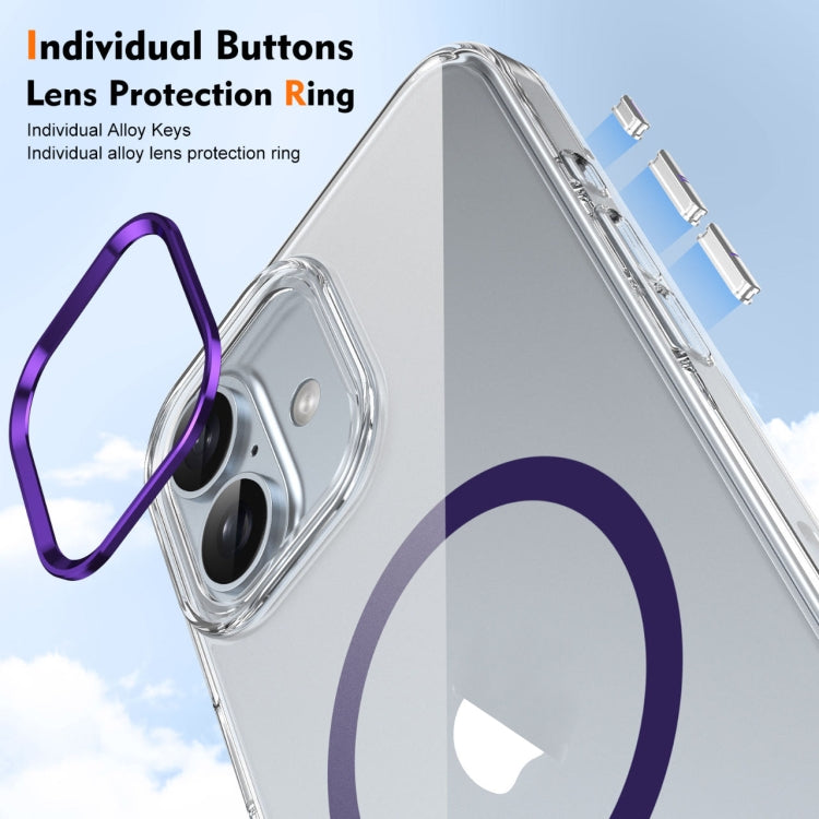 For iPhone 16 Plus Ice Feel HD Transparent MagSafe PC Full Coverage Phone Case(Purple) - iPhone 16 Plus Cases by PMC Jewellery | Online Shopping South Africa | PMC Jewellery | Buy Now Pay Later Mobicred