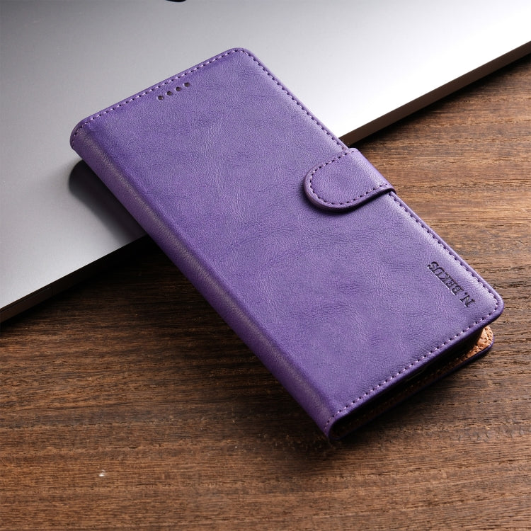 For Huawei Pura 70 N.BEKUS CSJ-P1 Solid Color Leather Phone Case(Purple) - Huawei Cases by N.BEKUS | Online Shopping South Africa | PMC Jewellery | Buy Now Pay Later Mobicred