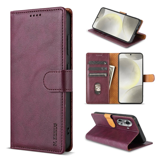 For OPPO Reno11 Pro 5G Global N.BEKUS CSJ-P1 Solid Color Leather Phone Case(Wine Red) - Reno11 Pro Cases by N.BEKUS | Online Shopping South Africa | PMC Jewellery | Buy Now Pay Later Mobicred