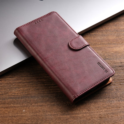 For OPPO Reno11 Pro 5G Global N.BEKUS CSJ-P1 Solid Color Leather Phone Case(Wine Red) - Reno11 Pro Cases by N.BEKUS | Online Shopping South Africa | PMC Jewellery | Buy Now Pay Later Mobicred