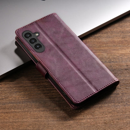 For Samsung Galaxy S24 5G N.BEKUS CSJ-P1 Solid Color Leather Phone Case(Wine Red) - Galaxy S24 5G Cases by N.BEKUS | Online Shopping South Africa | PMC Jewellery | Buy Now Pay Later Mobicred