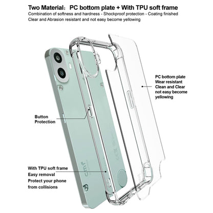 For Nothing CMF Phone 1 IMAK Space Shield PC + TPU Airbag Shockproof Phone Case(Transparent) - More Brand by imak | Online Shopping South Africa | PMC Jewellery | Buy Now Pay Later Mobicred