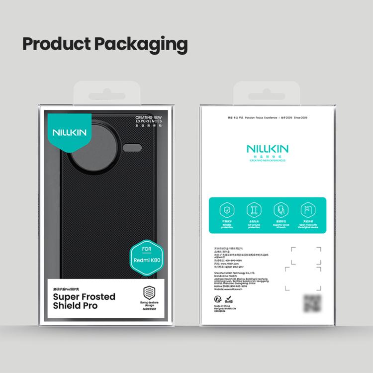 For Redmi K80 NILLKIN Frosted Shield Pro PC + TPU Phone Case(Black) - free shipping - PMc TechLife - Order now!