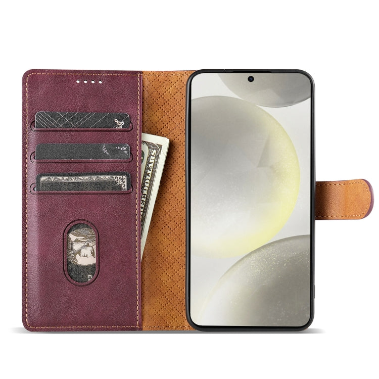 For Xiaomi 14 N.BEKUS CSJ-P1 Solid Color Leather Phone Case(Wine Red) - 14 Cases by N.BEKUS | Online Shopping South Africa | PMC Jewellery | Buy Now Pay Later Mobicred