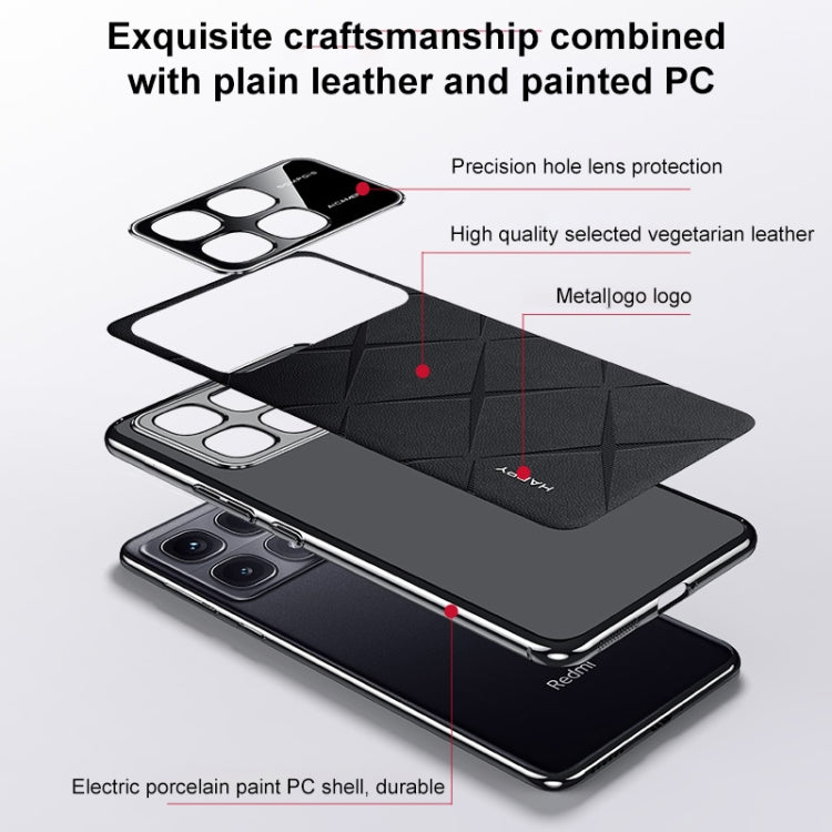 For Redmi K70 / K70 Pro Plain Leather PC Phone Case(Brown) - Xiaomi Cases by PMC Jewellery | Online Shopping South Africa | PMC Jewellery | Buy Now Pay Later Mobicred