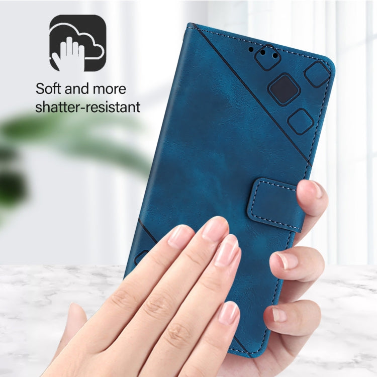 For Redmi K70 Ultra 5G Global Skin-feel Embossed Leather Phone Case(Blue) - Xiaomi Cases by PMC Jewellery | Online Shopping South Africa | PMC Jewellery | Buy Now Pay Later Mobicred