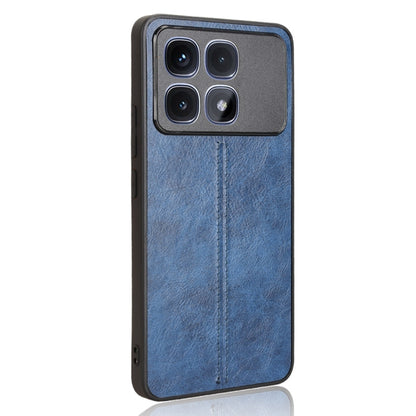 For Redmi K70 Ultra Cow Pattern Sewing Back Cover Phone Case(Blue) - Xiaomi Cases by PMC Jewellery | Online Shopping South Africa | PMC Jewellery | Buy Now Pay Later Mobicred