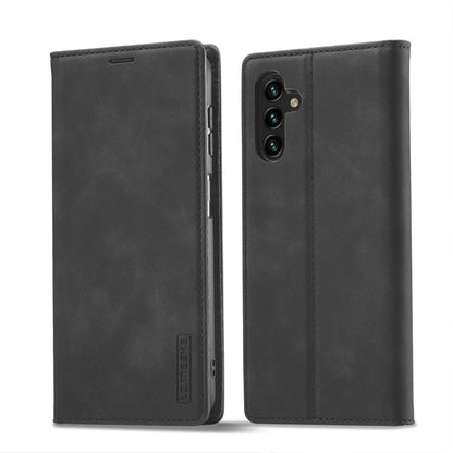 For Samsung Galaxy S24 FE 5G LC.IMEEKE Strong Magnetism Microfiber Leather Phone Case(Black) - Galaxy S24 FE 5G Cases by LC.IMEEKE | Online Shopping South Africa | PMC Jewellery | Buy Now Pay Later Mobicred