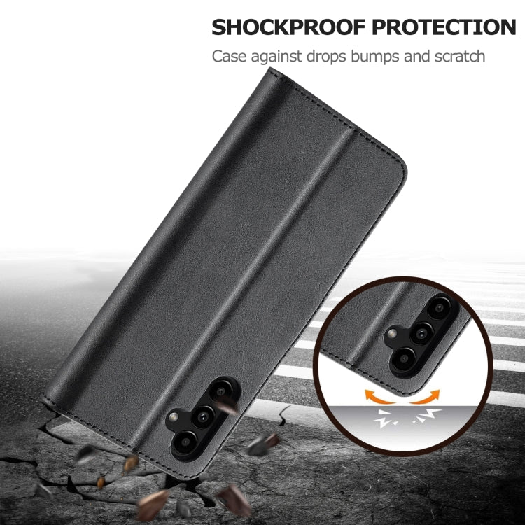 For Samsung Galaxy S24 FE 5G LC.IMEEKE Calf Texture Leather Phone Case(Black) - free shipping - PMC Jewellery - Order now!