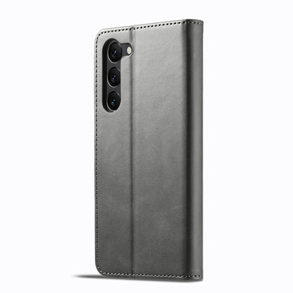 For Samsung Galaxy S25+ 5G LC.IMEEKE Calf Texture Leather Phone Case(Grey) - Galaxy S25+ 5G Cases by LC.IMEEKE | Online Shopping South Africa | PMC Jewellery | Buy Now Pay Later Mobicred