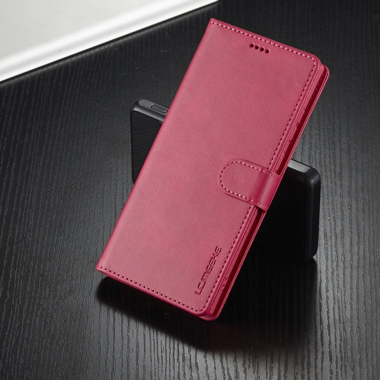 For Samsung Galaxy S25 Ultra 5G LC.IMEEKE Calf Texture Leather Phone Case(Red) - Galaxy S25 Ultra 5G Cases by LC.IMEEKE | Online Shopping South Africa | PMC Jewellery | Buy Now Pay Later Mobicred