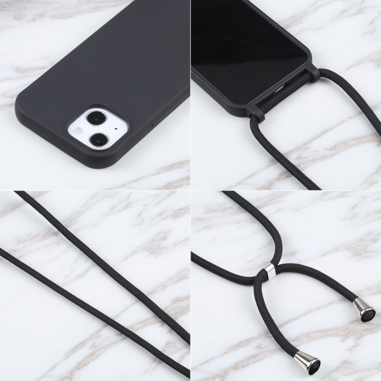 For iPhone 16 Pro Max Candy Colors TPU Protective Phone Case with Lanyard(Black) - iPhone 16 Pro Max Cases by PMC TechLife | Online Shopping South Africa | PMC TechLife | Buy Now Pay Later Mobicred