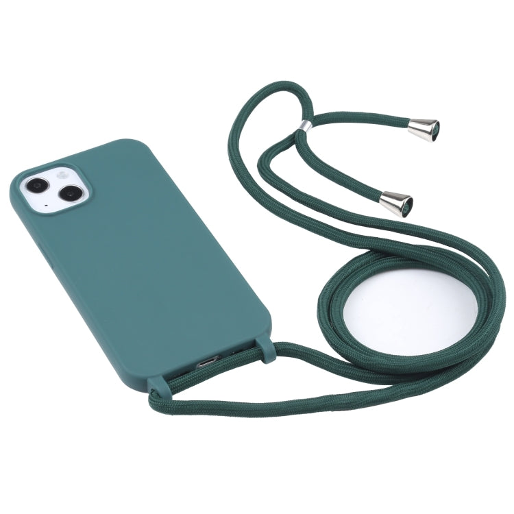 For iPhone 16 Pro Candy Colors TPU Protective Phone Case with Lanyard (Dark Green) - iPhone 16 Pro Cases by PMC TechLife | Online Shopping South Africa | PMC TechLife | Buy Now Pay Later Mobicred