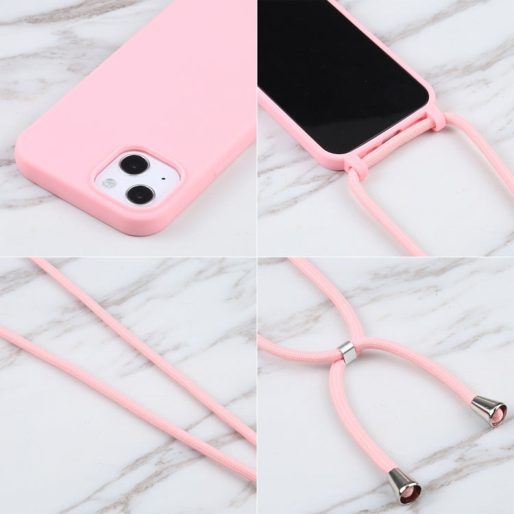 For iPhone 16 Candy Colors TPU Protective Phone Case with Lanyard(Pink) - iPhone 16 Cases by PMC Jewellery | Online Shopping South Africa | PMC Jewellery | Buy Now Pay Later Mobicred