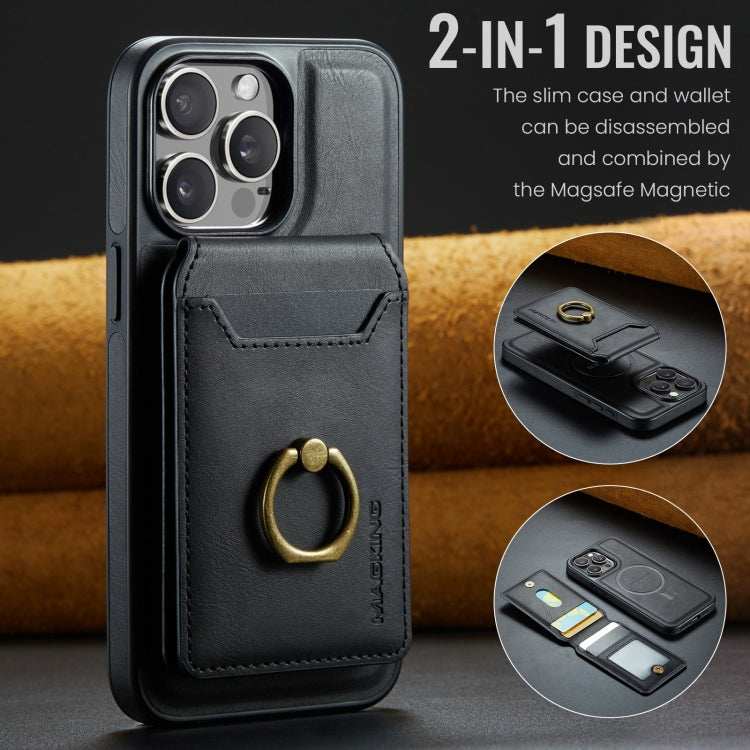 For iPhone 15 Pro DG.MING K1 MagSafe Detachable Wallet RFID Back Cover Phone Case(Black) - iPhone 15 Pro Cases by DG.MING | Online Shopping South Africa | PMC Jewellery | Buy Now Pay Later Mobicred