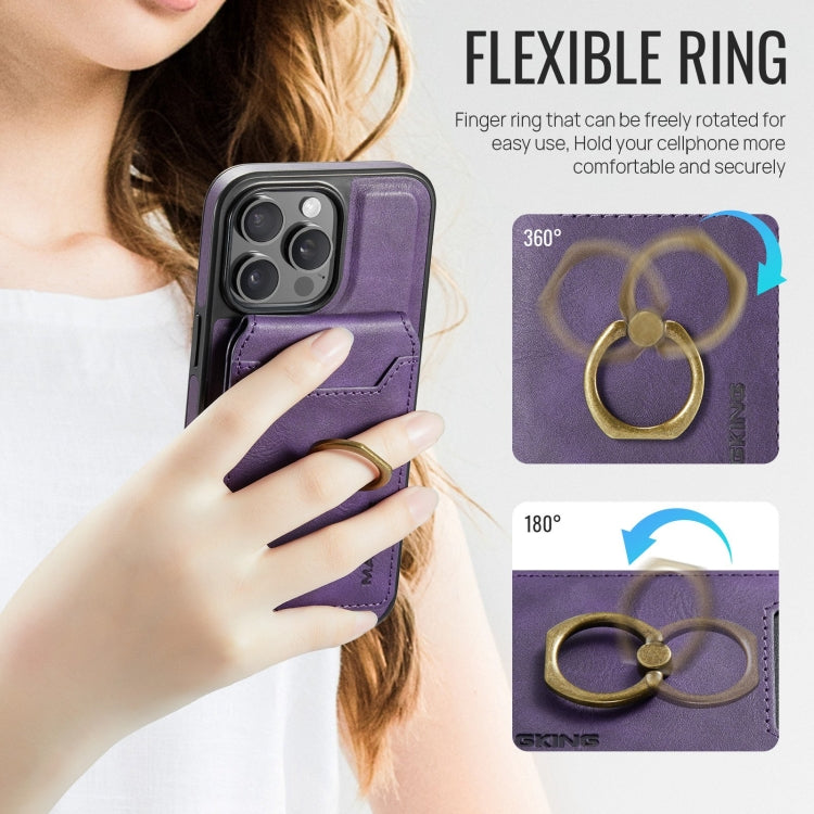 For iPhone 13 Pro Max DG.MING K1 MagSafe Detachable Wallet RFID Back Cover Phone Case(Purple) - iPhone 13 Pro Max Cases by DG.MING | Online Shopping South Africa | PMC Jewellery | Buy Now Pay Later Mobicred