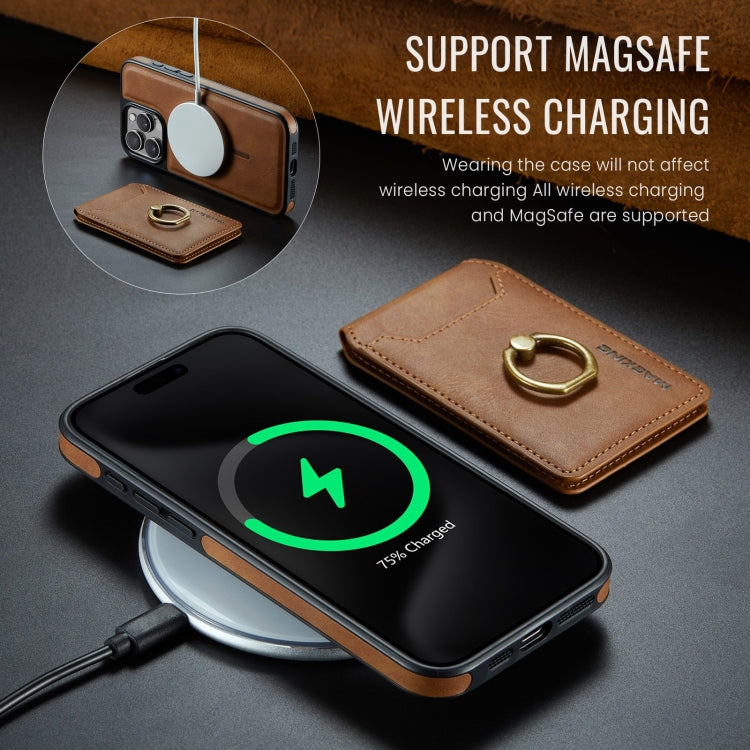 For iPhone 13 Pro Max DG.MING K1 MagSafe Detachable Wallet RFID Back Cover Phone Case(Brown) - free shipping - PMC Jewellery - Order now!