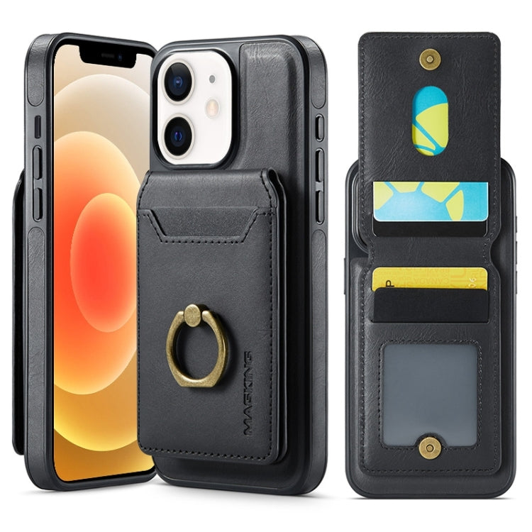 For iPhone 12 DG.MING K1 MagSafe Detachable Wallet RFID Back Cover Phone Case(Black) - free shipping - PMC Jewellery - Order now!