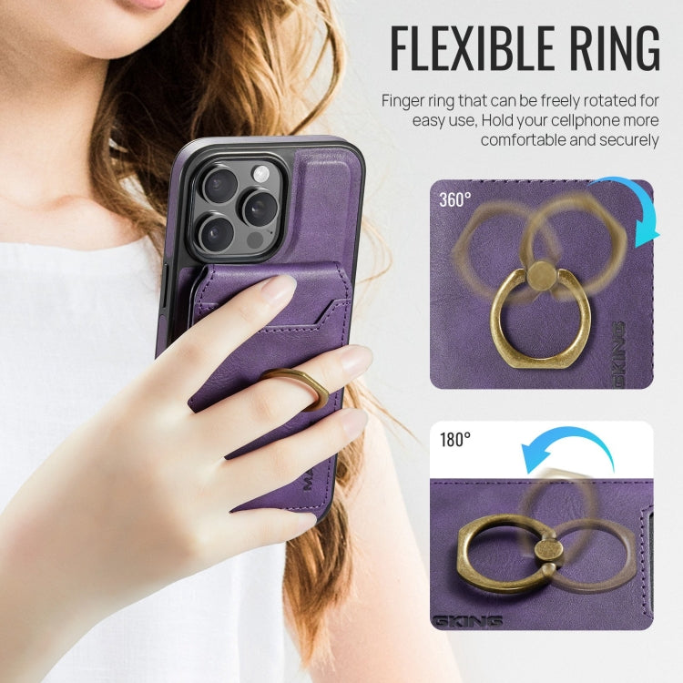 For iPhone 12 Pro Max DG.MING K1 MagSafe Detachable Wallet RFID Back Cover Phone Case(Purple) - free shipping - PMC Jewellery - Order now!