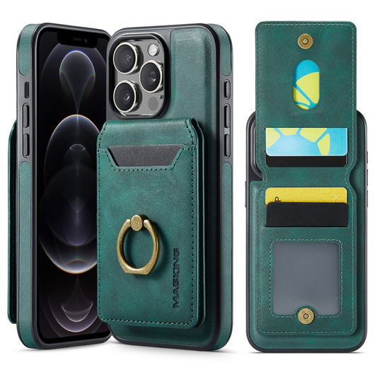 For iPhone 12 Pro Max DG.MING K1 MagSafe Detachable Wallet RFID Back Cover Phone Case(Green) - iPhone 12 Pro Max Cases by DG.MING | Online Shopping South Africa | PMC Jewellery | Buy Now Pay Later Mobicred