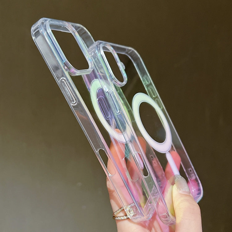 For iPhone 16 Gradient Color MagSafe Airbag Full Coverage Phone Case(Rainbow) - iPhone 16 Cases by PMC TechLife | Online Shopping South Africa | PMC TechLife | Buy Now Pay Later Mobicred