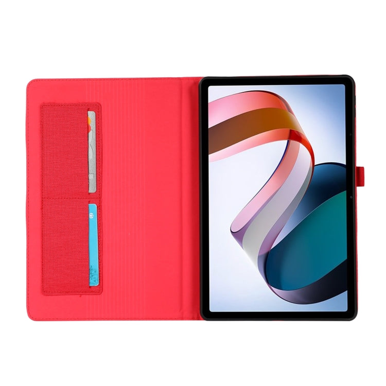For OnePlus Pad Pro 12.1 Fabric Leather Tablet Case(Red) - Others by PMC TechLife | Online Shopping South Africa | PMC TechLife | Buy Now Pay Later Mobicred