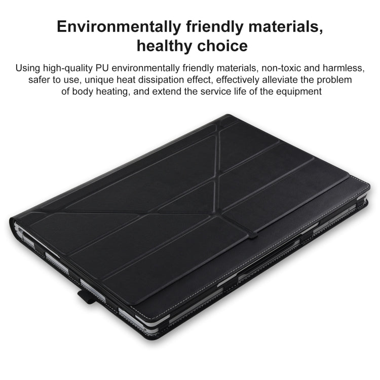 For Microsoft Surface Book 3 / 2 / 1 15 inch Deformation All-inclusive Leather Laptop Case(Black) - free shipping - PMC Jewellery - Order now!