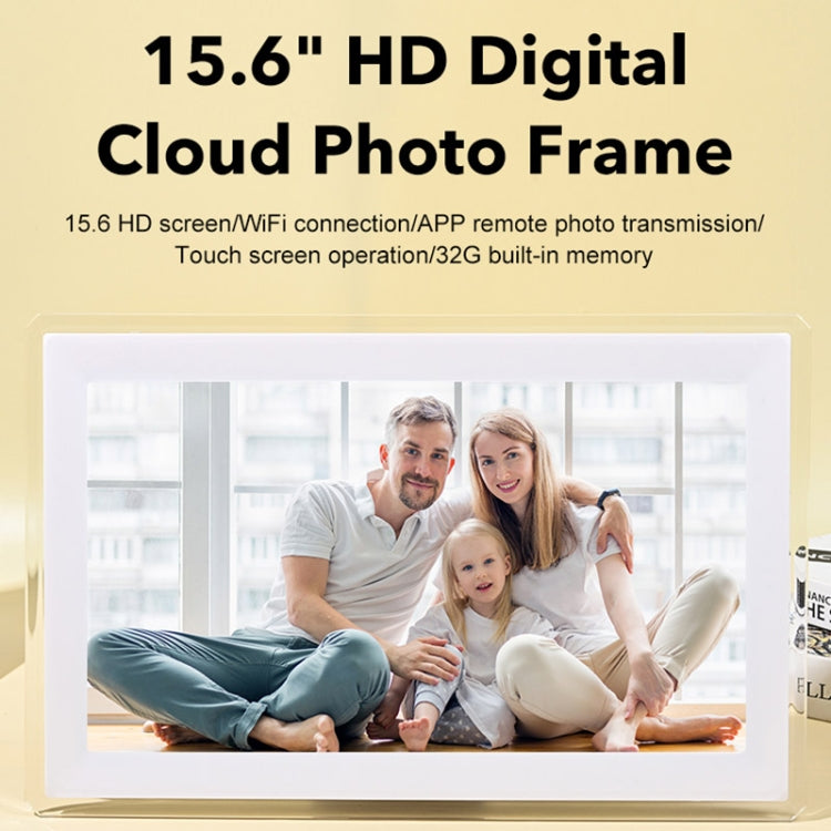 15.6 inch IPS Screen Digital Cloud Photo Frame Wall Mounted LED Advertising Machine, Plug Type:EU Plug(White) - 15 inch Above by PMC TechLife | Online Shopping South Africa | PMC TechLife | Buy Now Pay Later Mobicred