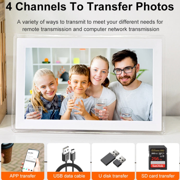 15.6 inch IPS Screen Digital Cloud Photo Frame Wall Mounted LED Advertising Machine, Plug Type:EU Plug(White) - 15 inch Above by PMC TechLife | Online Shopping South Africa | PMC TechLife | Buy Now Pay Later Mobicred