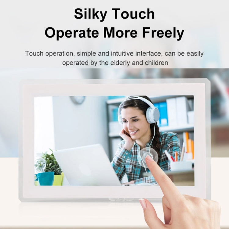 15.6 inch IPS Screen Digital Cloud Photo Frame Wall Mounted LED Advertising Machine, Plug Type:EU Plug(White) - 15 inch Above by PMC TechLife | Online Shopping South Africa | PMC TechLife | Buy Now Pay Later Mobicred